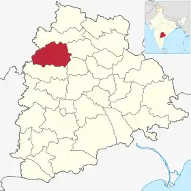 Localisation de District de Nizamabad