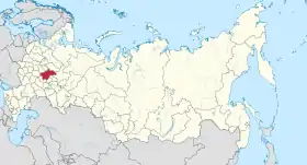 Localisation de Oblast de Nijni Novgorod
