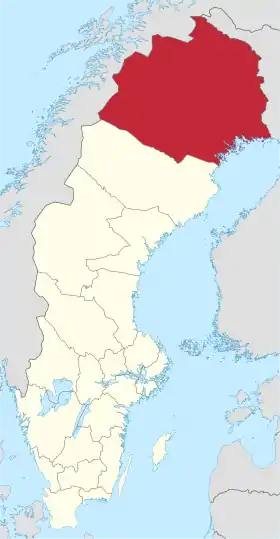 Localisation de Comté de Norrbotten