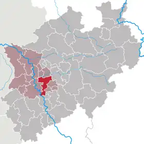 Localisation de Arrondissement de Mettmann