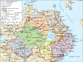 carte : Géographie de l'Irlande du Nord