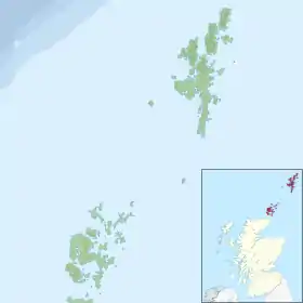 Northern Isles carte topographique.