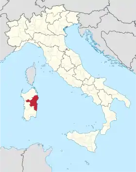 Localisation de Province de Nuoro