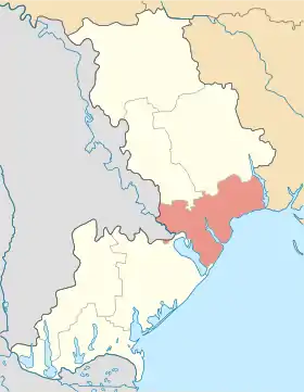 Localisation de Raïon d'Odessa