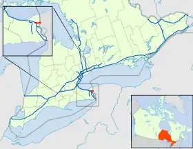 Carte de l'autoroute 405.