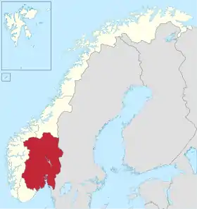 Localisation de Østlandet