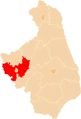 Localisation de Powiat de Łomża