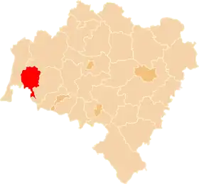 Localisation de Powiat de Lubań