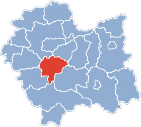 Localisation de Powiat de Myślenice