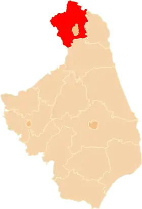 Localisation de Powiat de Suwałki