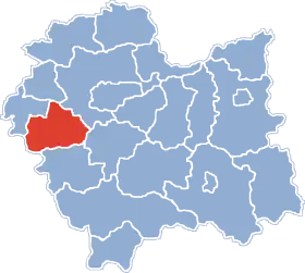 Localisation de Powiat de Wadowice