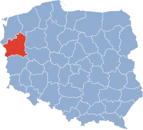 Localisation de Voïvodie de Gorzów