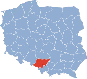 Localisation de Voïvodie de Katowice
