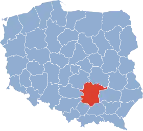 Localisation de Voïvodie de Kielce