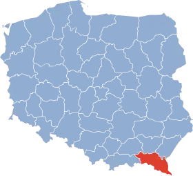 Localisation de Voïvodie de Krosno