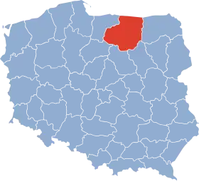 Localisation de Voïvodie d'Olsztyn