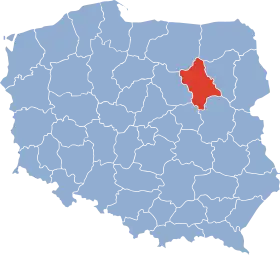 Localisation de Voïvodie d'Ostrołęka