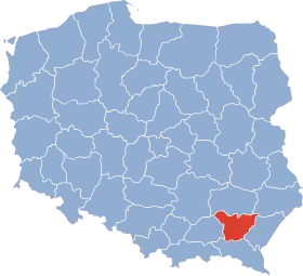 Localisation de Voïvodie de Rzeszów