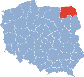 Localisation de Voïvodie de Suwałki