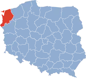 Localisation de Voïvodie de Szczecin