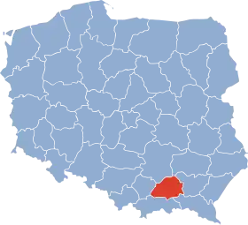 Localisation de Voïvodie de Tarnów