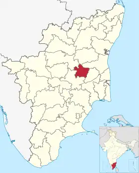 Localisation de District de Perambalur