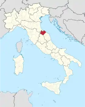 Localisation de Province de Pesaro et d'Urbino