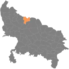 Localisation de District de Pilibhit पीलीभीत ज़िला