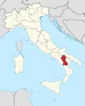 Localisation de Province de Potenza