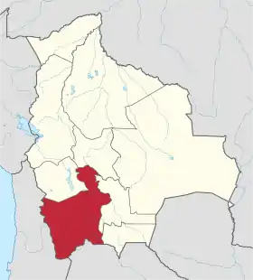 Localisation de Département de Potosí