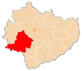 Localisation de Powiat de Jędrzejów