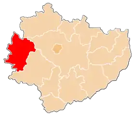 Localisation de Powiat de Włoszczowa