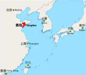 Localisation de Qingdao