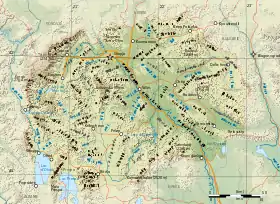 carte : Géographie de la Macédoine du Nord