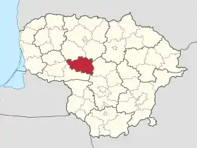 Localisation de Municipalité du district de Raseiniai