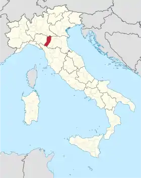 Localisation de Province de Reggio d'Émilie