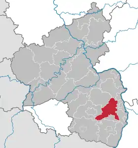 Localisation de Arrondissement de Bad Dürkheim