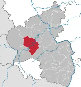 Localisation de Arrondissement de Bernkastel-Wittlich