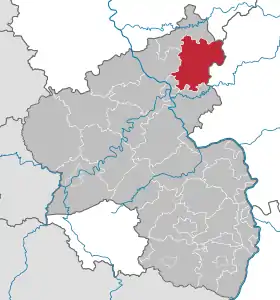 Localisation de Arrondissement de Westerwald