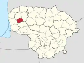 Localisation de Municipalité de Rietavas