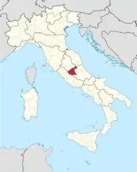 Localisation de Province de Rieti