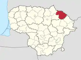 Localisation de Municipalité du district de Rokiškis