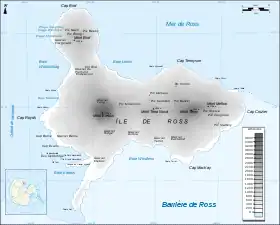 Carte de l'île de Ross.