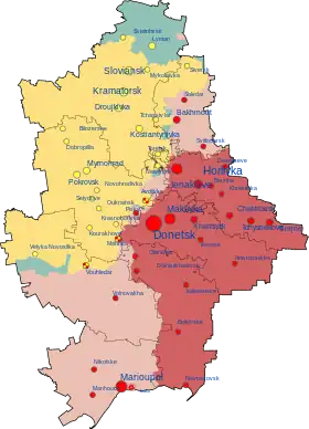 Localisation de Oblast de Donetsk