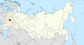 Localisation de Oblast de Riazan