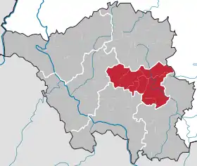 Localisation de Arrondissement de Neunkirchen