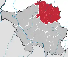 Localisation de Arrondissement de Saint-Wendel