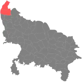 Localisation de Division de Saharanpur