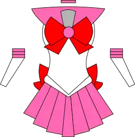 Dessin simplifié du costume de Sailor Chibi Moon