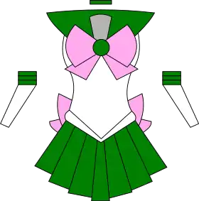 Dessin simplifié du costume de Sailor Jupiter